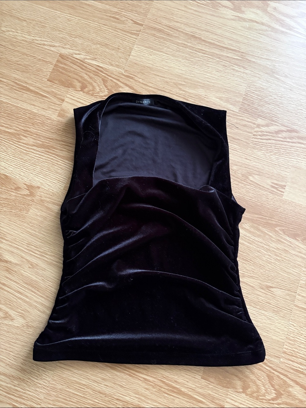 Dynamite Velvet Tank Top in Deep Plum